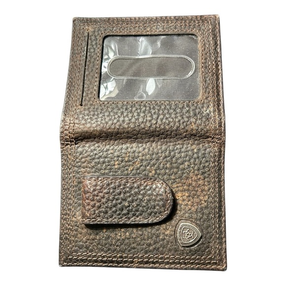 Ariat Brown Leather Money Clip - Picture 3 of 3